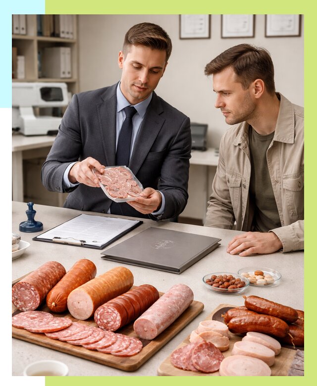 Сертификация колбасных изделий в Верхнем Уфалее от 7676 р. | Алешин-Врф