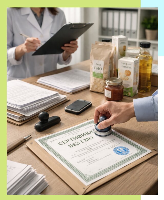 Получение сертификата Без ГМО для продукции в Верхнем Уфалее