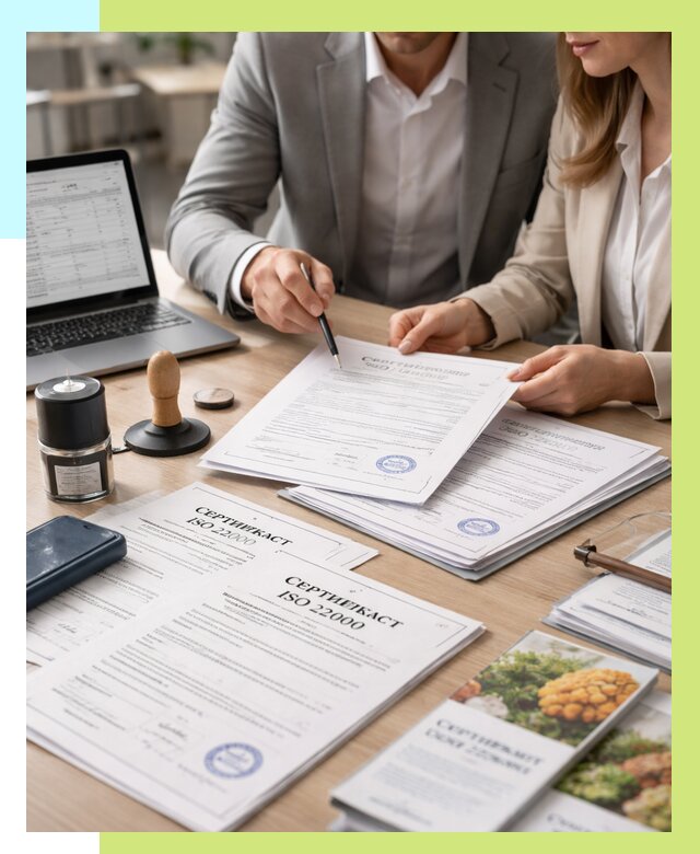 Сертификат ISO 22000 в Верхнем Уфалее от 40936 р. под ключ | Алешин-Врф